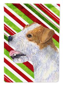 Jack Russell Terrier #2 Candy Cane Christmas Garden Flag