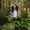 Papillon #2 Candy Cane Christmas Garden Flag
