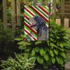 Irish Wolfhound Candy Cane Christmas Garden Flag