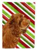Sussex Spaniel Candy Cane Christmas Garden Flag