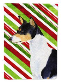 Basenji #2 Candy Cane Christmas Garden Flag