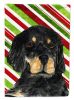 Gordon Setter Candy Cane Christmas Garden Flag