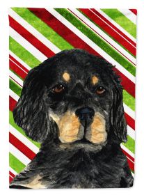 Gordon Setter Candy Cane Christmas Garden Flag