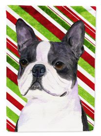 Boston Terrier #2 Candy Cane Christmas Garden Flag