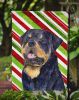 Rottweiler Candy Cane Christmas Garden Flag
