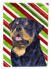 Rottweiler Candy Cane Christmas Garden Flag