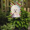 Bichon Frise #2 Candy Cane Christmas Garden Flag
