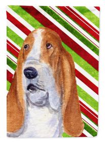Basset Hound #5 Candy Cane Christmas Garden Flag