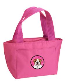 English Bulldog Pink Lunch Bag