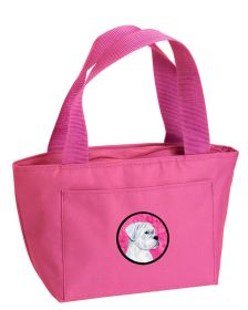 Boxer - White - Natural Eared - Pink Lunch Bag