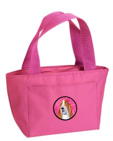 Basset Hound Pink Lunch Bag