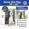 Bearded Collie 2 House Flag