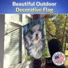 Bearded Collie 3 House Flag