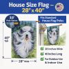 Bearded Collie 3 House Flag