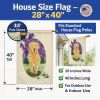 Golden Retriever 2 House Flag
