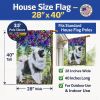 Keeshond 2 House Flag
