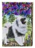 Keeshond 2 Garden Flag