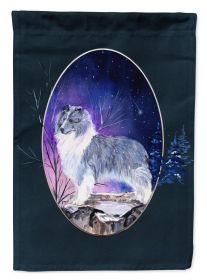 Sheltie 2 Starry Night Garden Flag