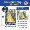 Golden Retriever 3 House Flag