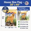 Golden Retriever 4 House Flag