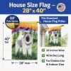 Keeshond 3 House Flag