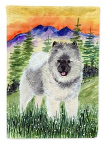 Keeshond 3 House Flag