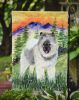 Keeshond 3 Garden Flag