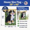 Bernese Mountain Dog 2 House Flag