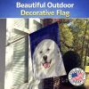 Great Pyrenees 3 Starry Night House Flag