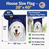 Great Pyrenees 3 Starry Night House Flag