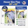 Bearded Collie 4 House Flag