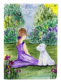 Westie 6 with Girl House Flag