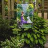 Westie 7 with girl Garden Flag