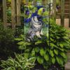 Keeshond 4 Garden Flag