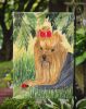 Yorkie 3 Garden Flag