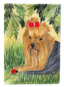 Yorkie 3 Garden Flag