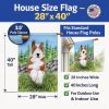 Bearded Collie 5 House Flag