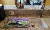 Bernese Mountain Dog Art Dish Drying Mat