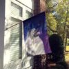 Keeshond Starry Night  House Flag