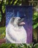 Keeshond Starry Night 1 Garden Flag