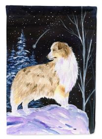 Australian Shepherd Starry Night 1 Garden Flag