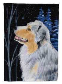 Australian Shepherd Starry Night 4 Garden Flag