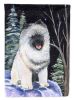 Keeshond Starry Night 4 Garden Flag
