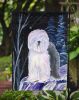 Old English Sheepdog Starry Night 2 Garden Flag
