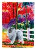 Keeshond 6 Garden Flag
