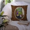 Bernese Mountain Dog with Little Girl Portrait/Landscape Decorative Pillow