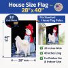 Samoyed 2 with Snowman House Flag
