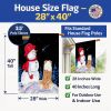 Australian Shepherd with Snowman 8 House Flag