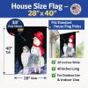 Australian Shepherd with Snowman 9 House Flag