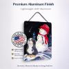 Bernese Mountain Dog 4 "with Snowman" Wall or Door Hanging Prints